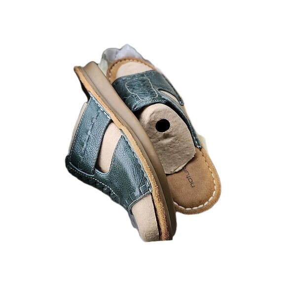 Natural Soul By Naturalizer Women's 7.5 MED Green Leather Sandals Style Dalton - Picture 3 of 10